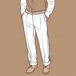 straight-fit dark brown pants image